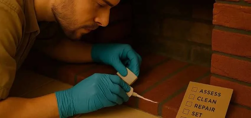 Repairing Cracked Fireplace Tiles in Vancouver