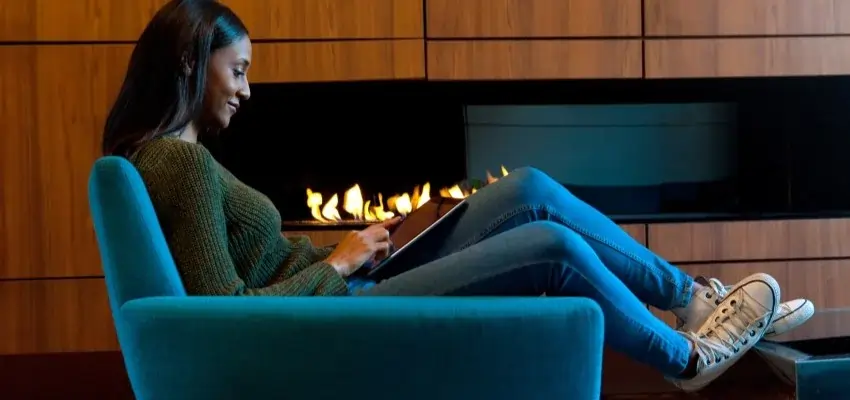 Gas Fireplace Embers in Vancouver